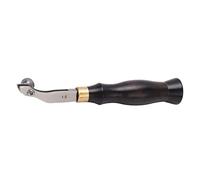Adjustable Edge Creaser Mirror Reflection Stainless Steel DIY Leather Creaser with Wood Handle Leather Edge Creaser (Groove width 1.5mm)