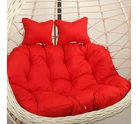 Adjustable Egg Shaped Rocking Chair Cushion - Double Thick Washable Outdoor Hammock Pads for 2-Seater Chairs Comfortable Headrest for Ultimate Relaxation