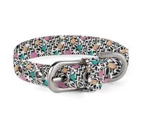 Adjustable Eighties Colorfull Dog Collar,Comfortable Pet Collar for Small to Medium Dogs