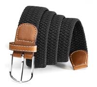 Adjustable Elastic Braided Stretch Belts for Men & Women 105cm- Cotton Fabric Knit Golf Web Woven Belt, Mens Belt Comfortable Fit, Versatile Style for Casual or Formal Wear, Men's Belts