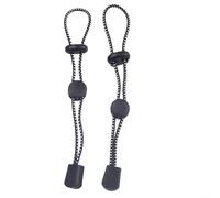 Adjustable Elastic Trekking Pole Holder for Backpacks - 2-Pack Black Walking & Hiking Pole Fixing Buckle Cord, 19 cm, Outdoor for Camping, Hiking, Mountaineering