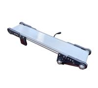 Adjustable Electric Conveyor Belt 10x50cm 0-116 RPM Speed Ideal for Small Scale Production Packaging and Friction Experiments Perfect for Desktop Use and Laboratory Applications