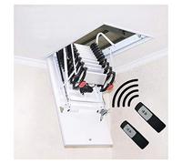 Adjustable Electric Loft Ladder 2m 3.8m with Remote Control Folding Ceiling Hatch Custom Telescopic Stairs (Opening: 60x130cm Max Height:)