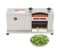Adjustable Electric Pea Sheller Machine,25W 60rpm Commercial Bean Peeler for Restaurant Kitchen,Stainless Steel Electric Bean Pea Sheller for peeling edamame, fava beans, peas (Silver)