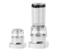 Adjustable Electric Pepper Mill with 1300mAh Rechargeable Battery for Fine to Coarse Grinding of Herbs Spices USB Charging Port (White)