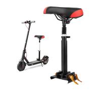 Adjustable Electric Scooter Seat for Adults - Fits 5.5"-6.2" Wide Curved-Edge Scooters, Ergonomic PU Cushion, Sturdy Aluminum Rod, Tool-Free Installation, Height Adjustable, Durable & Comfortable