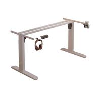 Adjustable Electric Standing Desk Frame with Dual Motors, Memory Function & Anti-Collision Protection, Computer Table Legs, White, 114x50x72-117cm