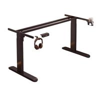 Adjustable Electric Standing Desk Frame with Memory Function & Anti-Collision Protection, 1 Motor, Steel Construction, Computer Table Legs (Black, 114x50x72-117cm)