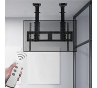 Adjustable Electric TV Floor Stand - Remote Control TV Lift with Smart Memory Fits 55-120 Inch LCD TVs Telescopic Ceiling Mount Perfect for Home Theater