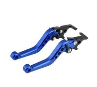 Adjustable Electric Vehicle Brake Lever Motorcycle Modification Accessories CNC Double Disc Brake Lever Motorcycle Clutch Drum Brake Lever Handle(Blue 2PC)