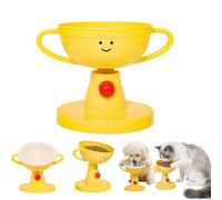 Adjustable Elevated Cat Bowl & Small Pet Feeder, Trophy Shaped Raised Ceramic/ABS Pet Food Bowl, 5-Level Adjustable Raised Cat Food and Feeding Bowls, for Cats and Small Dogs (ABS*1)