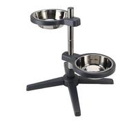 Adjustable Elevated Pet Bowl, Anti Slip Base Design Raised Pet Bowl Stainless Steel Dog Feeding Station Dual Design Eat and Drink Elevated Dog Bowl for Small Medium and Large Dog