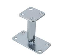 Adjustable Elevated Post Base Post Holder 100-200mm Height Adjustable Post Support Feet M20 Bolt Pergola Roof Support Base Heavy Duty 7mm Thick Steel Galvanised Bracket for Building Roofing Fence