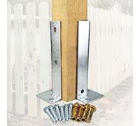 Adjustable Elevated Post Base Support - Galvanized Railing Post Anchors Kit for Decks, Available in 2, 4, 6 Pieces(2PCS 40x40x200mm)