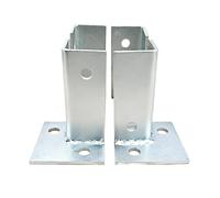 Adjustable Elevated Post Base Support - Galvanized Railing Post Anchors Kit for Decks, Available in 2, 4, 6 Pieces(4PCS 40x40x100mm)