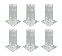 Adjustable Elevated Post Base Support Heavy Duty Galvanized Deck Railing Post Anchors Kit 2 to 12 Pieces with Fittings(6PCS 40x40x100mm)