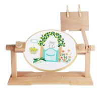 Adjustable Embroidery Hoop Stand, 360° Rotating Frame Holder for Hands-Free Needlework and Craft Sewing Projects