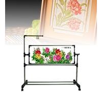 Adjustable Embroidery Stand - Cross Stitch Craft Holder & Needlework Lap Table for Sewing Art Projects - Portable Floor Frame for Comfortable Stitching