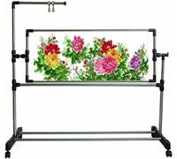 Adjustable Embroidery Stand for Cross Stitch, Sewing Holder with Lap Table & Floor Frame for Needlework, Craft Projects