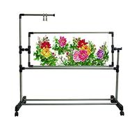 Adjustable Embroidery Stand, Needlework Floor Frame, Height Adjustable Cross Stitch Craft Stand, Standing Embroidery Lap Table, for Art Craft Sewing Holder
