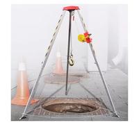 Adjustable Emergency Rescue Tripod Kit for Sewer & Underground Pipe Access | Heavy-Duty Aluminum Construction | 1200lbs Winch for Confined Space Industrial Rescue System