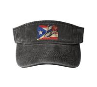 Adjustable Empty Top Baseball Sun Cap Puerto Rico Flag and Cuba Cuban Flag Golf Ball Hat Strap Buckle Trucker Dad Hat for Boys, Youth, Men
