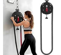 Adjustable Endless Rope Trainer | Resistance Pulley System For Home Gym | Durable Nylon Closed-loop Rope | Versatile Suspension Trainer For Strength & Cardio Red