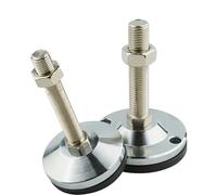 Adjustable Equipment Base Feet 60mm High Strength Fixed Legs M10 M12 M14 M16 Non-Slip Cups for Lathe Articulating Levelers (60xM16x150mm)
