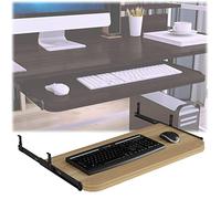 Adjustable Ergonomic Keyboard Drawer - Sliding Platform for Desk, Enhances Comfort & Improves Posture for Workspace Efficiency