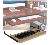 Adjustable Ergonomic Keyboard Drawer - Sliding Platform for Desk, Enhances Comfort & Improves Posture for Workspace Efficiency