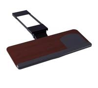 Adjustable Ergonomic Keyboard Tray, Under Desk Slide-Out Drawer, Height & Angle Adjustable Keyboard Stand, Easy Assembly, Teak Finish (65x25cm/25.6x9.8inch)