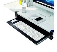 Adjustable Ergonomic Keyboard Tray with Pull-Out Mouse Pad - Space-Saving Clamp-On Design for Home & Office Workstations Boost Comfort & Productivity Ideal for Professionals