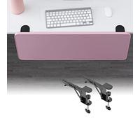 Adjustable Ergonomic Pink Keyboard Tray with Armrests - 65cm Foldable Desk Extension for Enhanced Comfort & Fatigue Reduction - Ideal Workspace Solution