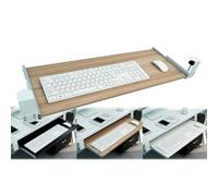 Adjustable Ergonomic Pull-Out Keyboard Tray in 3 Colors - Wooden Desk Support for Keyboards & Mice 55/65/75 x 30 cm Under-Desk Keyboard Platforms