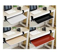 Adjustable Ergonomic Under-Desk Keyboard & Mouse Tray Slide-Out Wooden Holder with Height Adjustment Sturdy Design No Drilling Required for Home Office Workspace