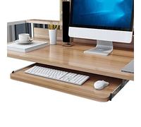 Adjustable Ergonomic Wooden Keyboard Tray - Space-Saving Pull-Out Design 4 Colors Under Desk Organizer for Ultimate Comfort & Effortless Typing Experience
