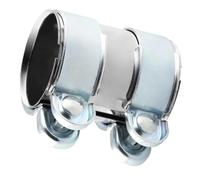 Adjustable Exhaust Tube Pipe Connector Joiner Sleeve Clamp Rear Tail Throat(42mm(1.65 in))