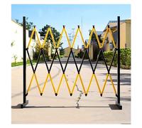 Adjustable Expandable le Ber - Folding Flexible Safe Fence 1.2x2m Yellow & Black Driveway Traffic Securi Gate for Outdoor Ga & Construct Use