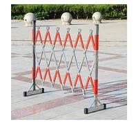 Adjustable Expandable Metal Security Barrier - Flexible Mobile Traffic Fence for Road Closures & Construction Guardrails, Durable Scissor Design, 1.5x6m