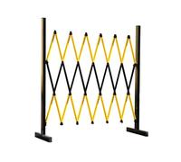 Adjustable Expandable Mobile Barricade Gate - 1.2x2.5m Folding Safety Barrier for Outdoor Traffic & Garage Use - Yellow & Black Portable Pedestrian Safety Fence