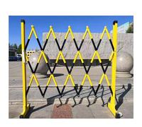 Adjustable Expandable Traffic Barricade Fence | Mobile Safety Barrier with Casters | Retractable Driveway Fencing for Pet Safety & Outdoor Event Control