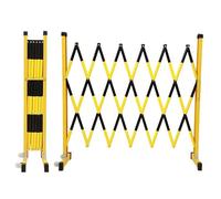Adjustable Expandable Traffic Safety Barrier with Casters - Portable Crowd Control Solution for Construction Events and Safety Management