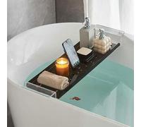 Adjustable Extendable Bath Caddy Tray - 52-82cm Acrylic Tub Table for Towel Candle Wine Glass - Perfect Bathroom Accessory for Relaxation & Spa Experience