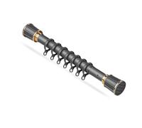 Adjustable Extendable Curtain Rod 40-500 cm - No Drill Shower Curtain Rod for Camping Balcony & Home Use (Grey 3.1-4m + 20 Rings)