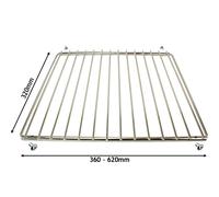 Spares2go Chrome Adjustable Fixed Arm Grill Shelf for Amica Oven Cooker & Grill (310mm x 360 to 530mm)
