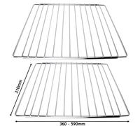 Adjustable Extendable Shelf for Fagor Oven Cooker (310 x 360-590mm, Pack of 2)
