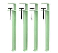 Adjustable F shaped Coffee Table Workbench Legs 4 Pcs Green Clamp on Legs Easy Fit No Drill Installation 71cm Size