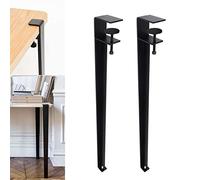 Adjustable F shaped Furniture Legs for Work Table 71cm Clip on Table Legs Chair Legs Breakfast Bar Legs Worktop Support Leg Coffee Table Bar Table Legs No Punching Design 2pcs Black