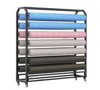 Adjustable Fabric Rack - Textile Roll Storage Organizer, Space-Saving Design for Vinyl, Car Wrap Film & Tablecloths, 16 Rods, 175cm Height