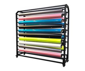 Adjustable Fabric Roll Sto Rack with WheelsCommercial Steel nizer Movable Hanging Rod for Lar Rolls Optimal for Easy Fabric Access and